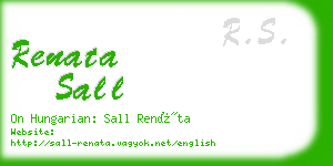 renata sall business card